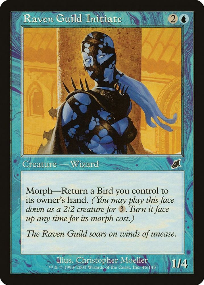 2003 Magic: The Gathering: Scourge (SCG) - Raven Guild Initiate (#46, Common) (, Near Mint)