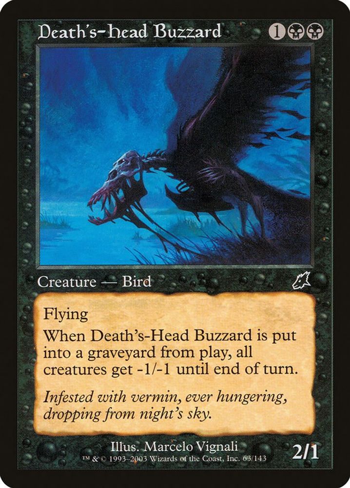 2003 Magic: The Gathering: Scourge (SCG) - Deaths Head Buzzard (#63, Common) (, Near Mint)