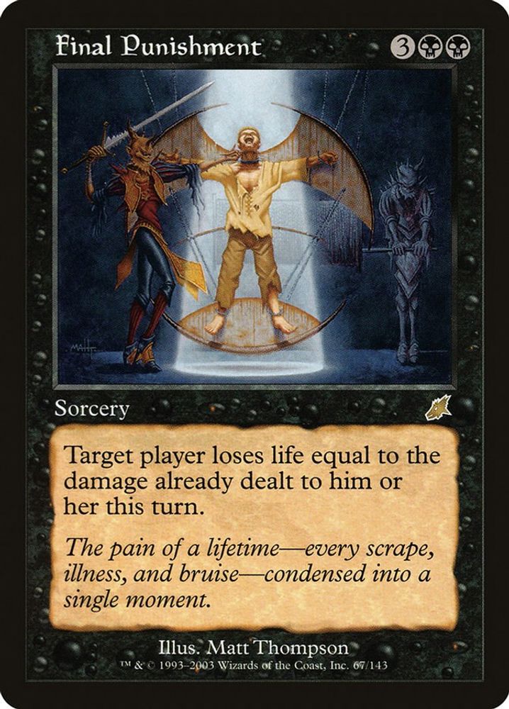 2003 Magic: The Gathering: Scourge (SCG) - Final Punishment (#67, Rare) (, Near Mint)