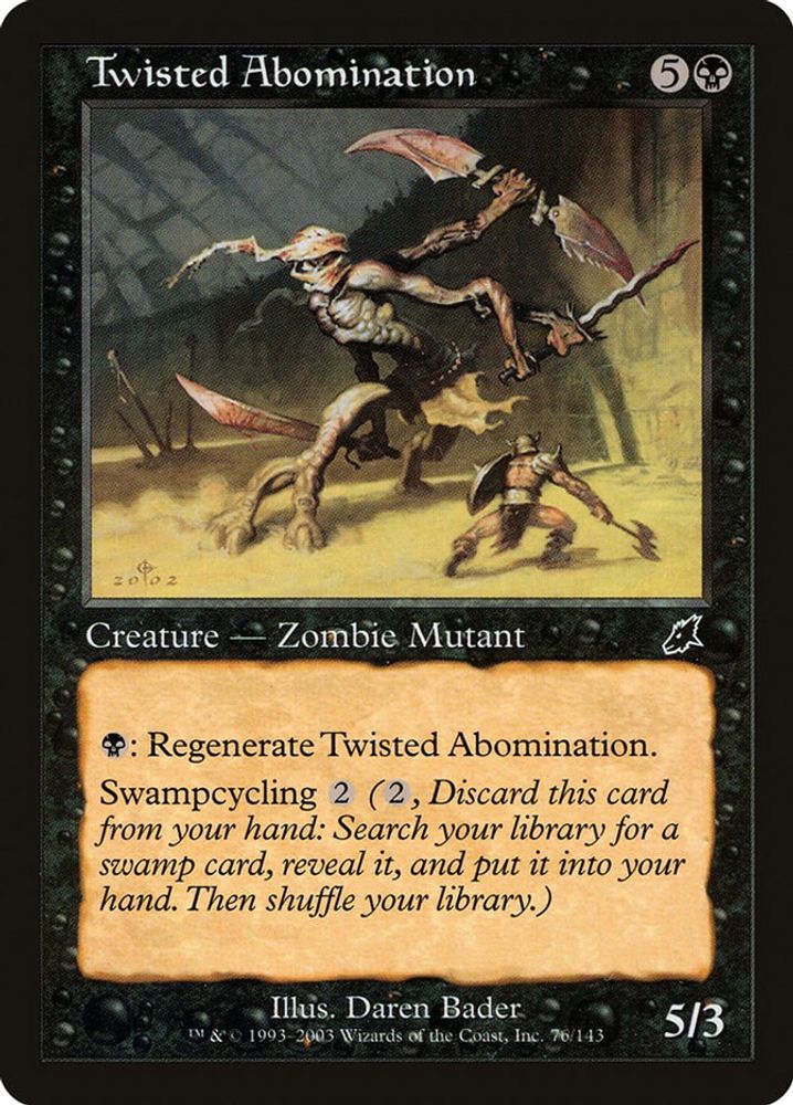 2003 Magic: The Gathering: Scourge (SCG) - Twisted Abomination (#76, Common) (, Near Mint)