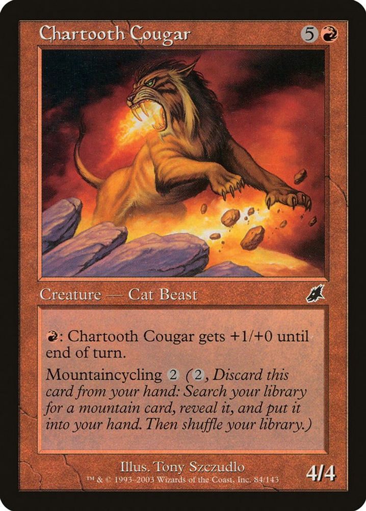2003 Magic: The Gathering: Scourge (SCG) - Chartooth Cougar (#84, Common) (, Near Mint)