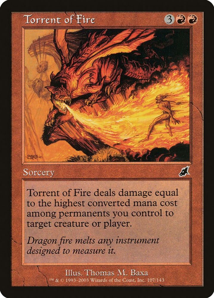 2003 Magic: The Gathering: Scourge (SCG) - Torrent of Fire (#107, Common) (, Near Mint)