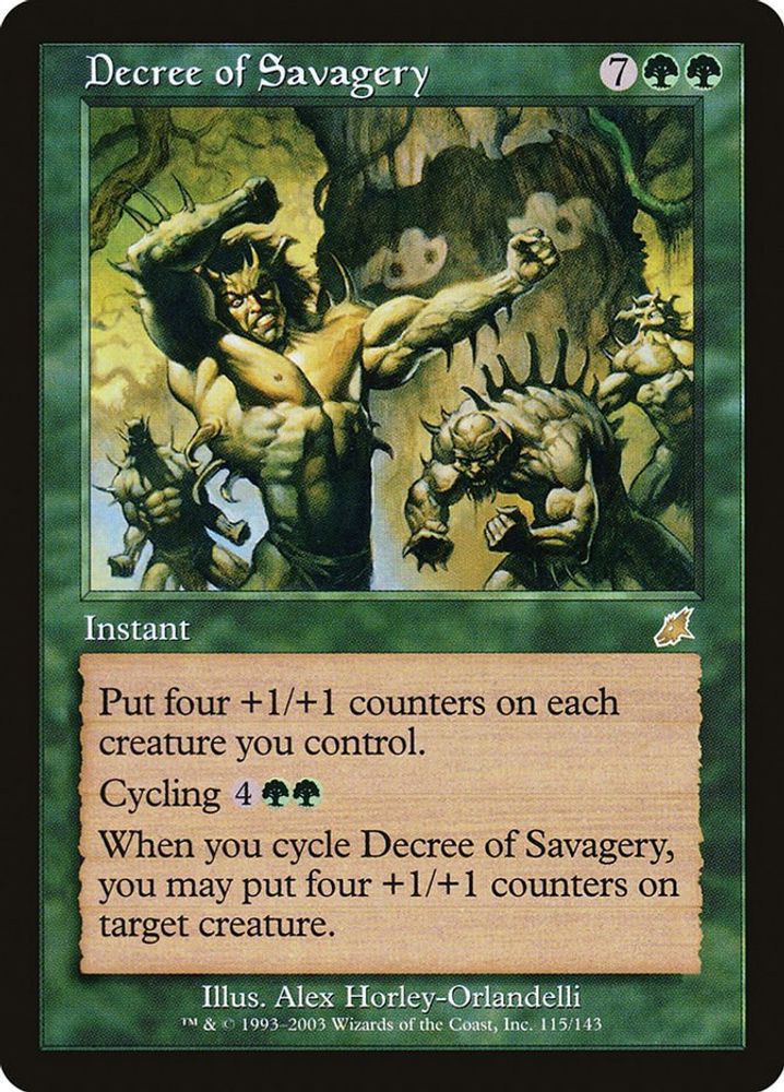2003 Magic: The Gathering: Scourge (SCG) - Decree of Savagery (#115, Rare) (, Near Mint)