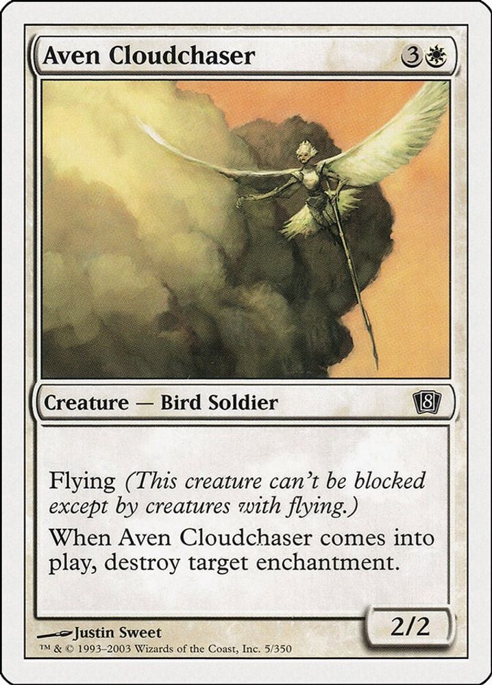2003 Magic: The Gathering: 8th Edition (8ED) - Aven Cloudchaser (#5★, Common) (, Near Mint)