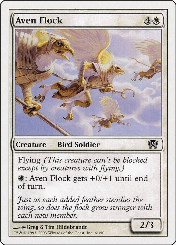 2003 Magic: The Gathering: 8th Edition (8ED) - Aven Flock (#6★, Common) (, Near Mint)