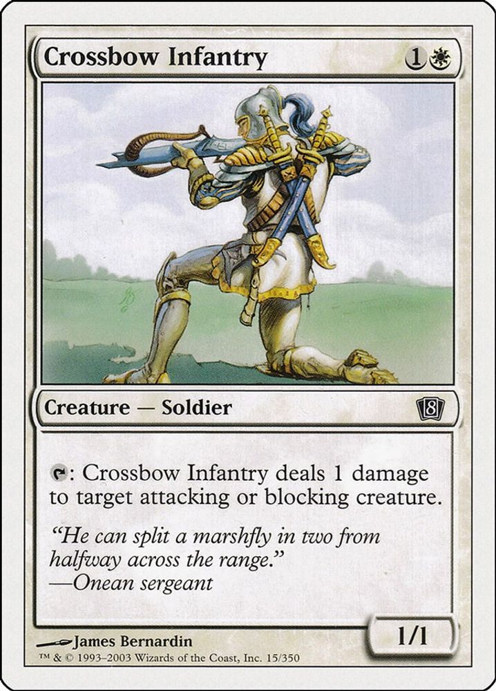 2003 Magic: The Gathering: 8th Edition (8ED) - Crossbow Infantry (#15★, Common) (, Near Mint)