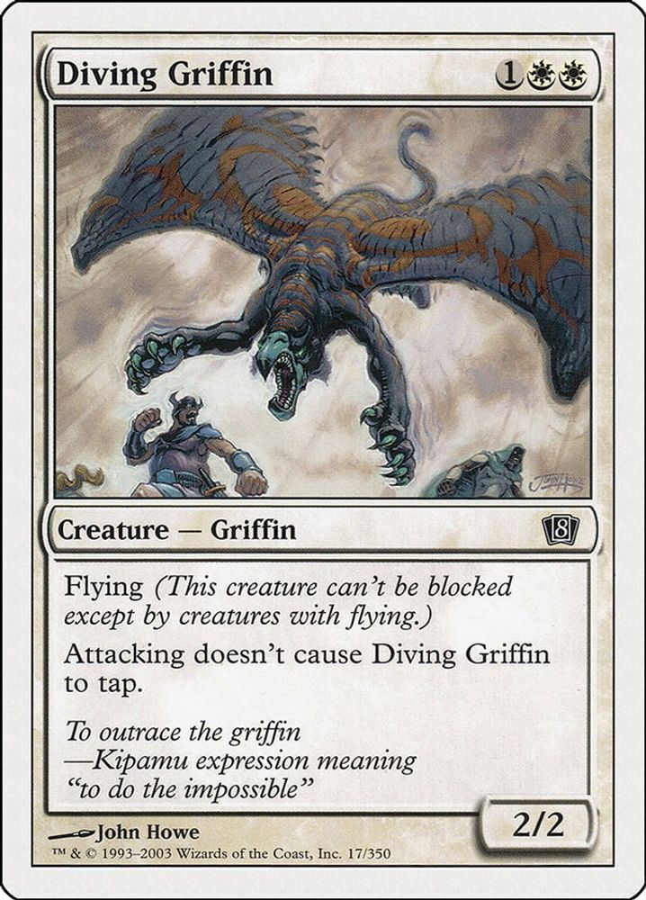 2003 Magic: The Gathering: 8th Edition (8ED) - Diving Griffin (#17★, Common) (, Near Mint)