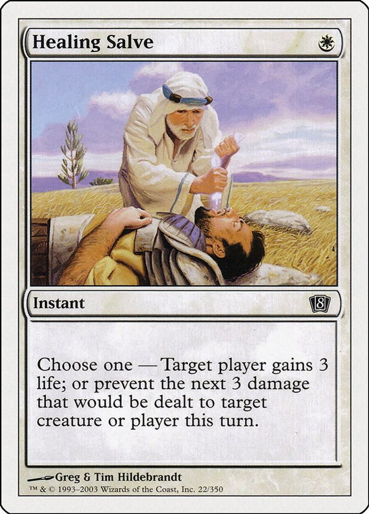 2003 Magic: The Gathering: 8th Edition (8ED) - Healing Salve (#22★, Common) (, Near Mint)