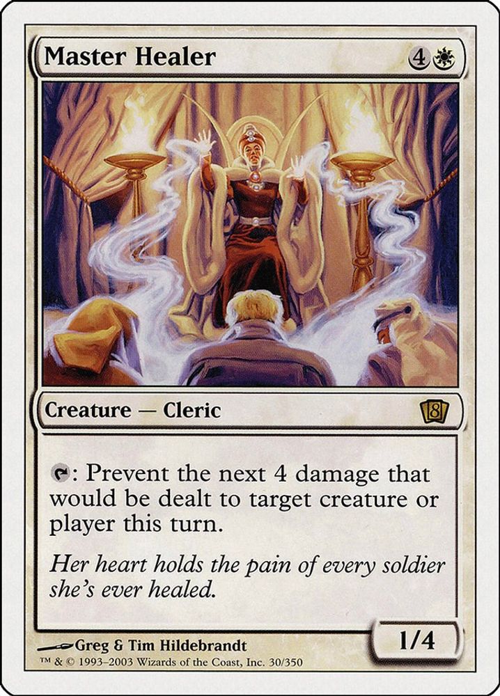 2003 Magic: The Gathering: 8th Edition (8ED) - Master Healer (#30★, Rare) (, Near Mint)