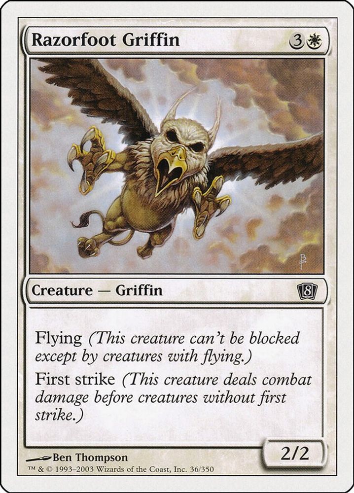2003 Magic: The Gathering: 8th Edition (8ED) - Razorfoot Griffin (#36★, Common) (, Near Mint)
