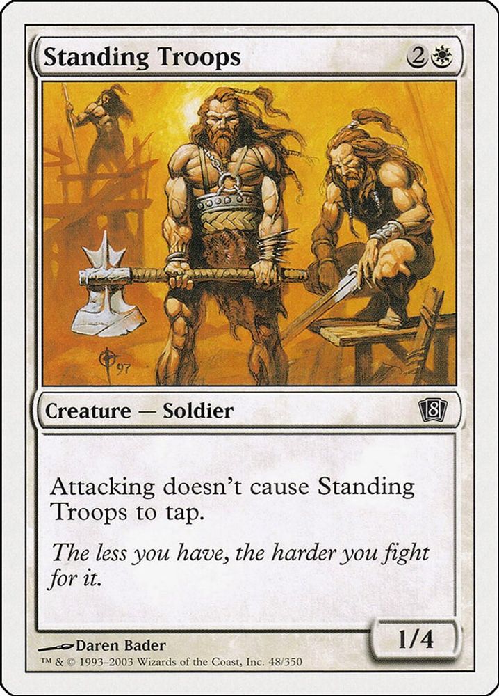 2003 Magic: The Gathering: 8th Edition (8ED) - Standing Troops (#48★, Common) (, Near Mint)