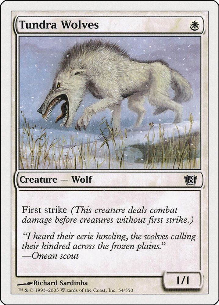 2003 Magic: The Gathering: 8th Edition (8ED) - Tundra Wolves (#54★, Common) (, Near Mint)