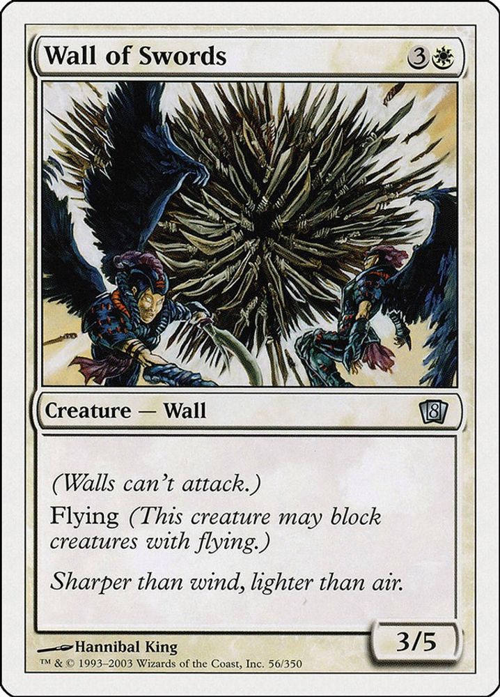 2003 Magic: The Gathering: 8th Edition (8ED) - Wall of Swords (#56★, Uncommon) (, Near Mint)
