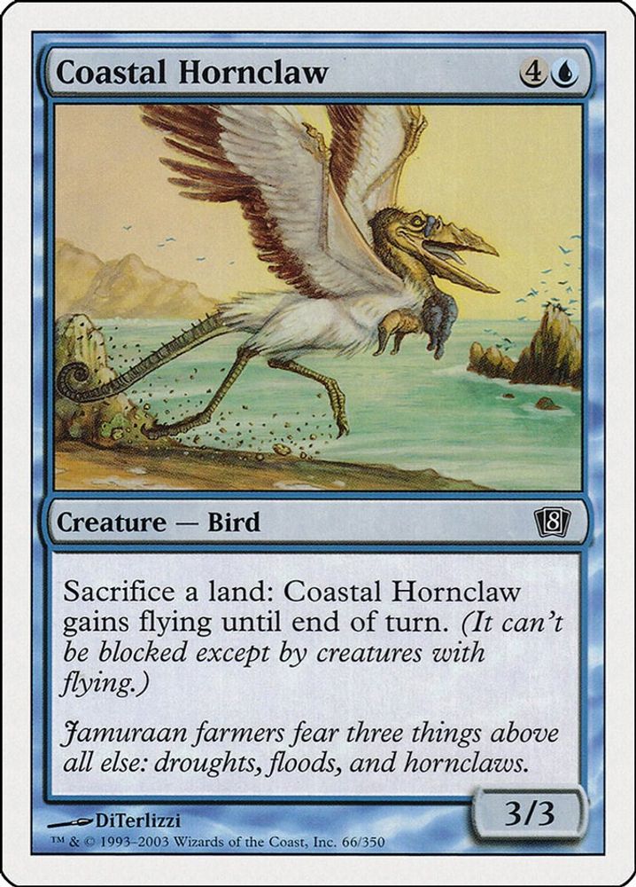 2003 Magic: The Gathering: 8th Edition (8ED) - Coastal Hornclaw (#66★, Common) (, Near Mint)