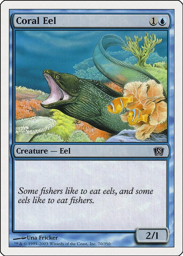 2003 Magic: The Gathering: 8th Edition (8ED) - Coral Eel (#70★, Common) (, Near Mint)
