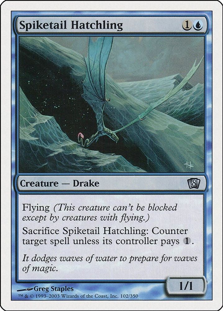 2003 Magic: The Gathering: 8th Edition (8ED) - Spiketail Hatchling (#102★, Uncommon) (, Near Mint)