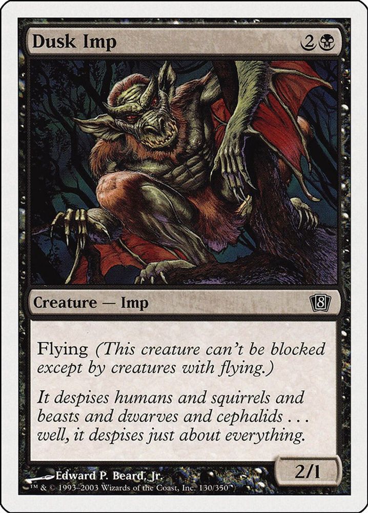 2003 Magic: The Gathering: 8th Edition (8ED) - Dusk Imp (#130★, Common) (, Near Mint)