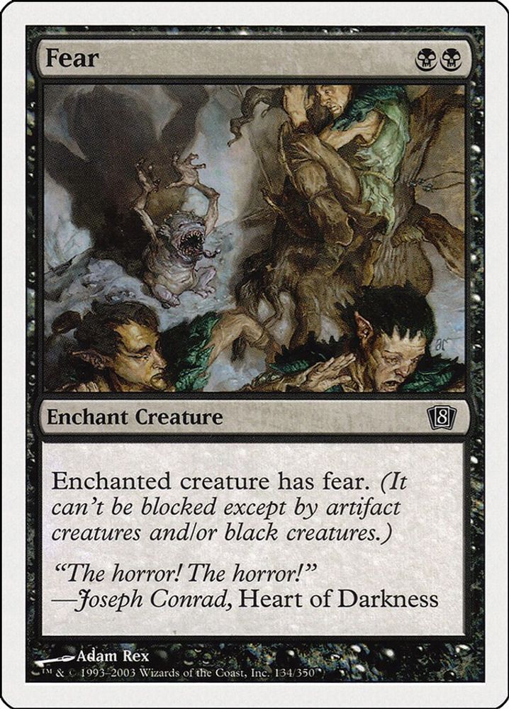 2003 Magic: The Gathering: 8th Edition (8ED) - Fear (#134★, Common) (, Near Mint)
