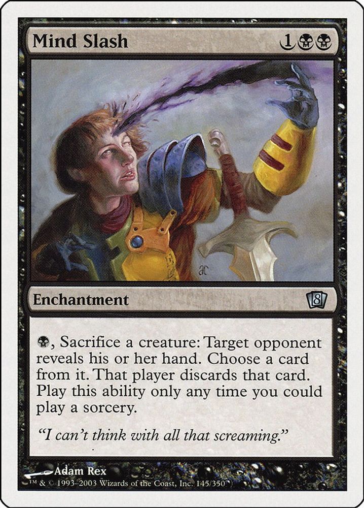 2003 Magic: The Gathering: 8th Edition (8ED) - Mind Slash (#145★, Uncommon) (, Near Mint)
