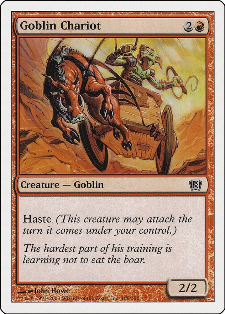 2003 Magic: The Gathering: 8th Edition (8ED) - Goblin Chariot (#188★, Common) (, Near Mint)