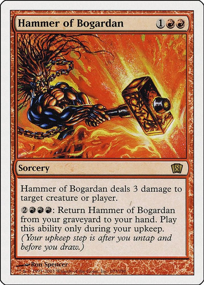 2003 Magic: The Gathering: 8th Edition (8ED) - Hammer of Bogardan (#193★, Rare) (, Near Mint)