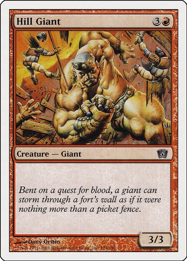 2003 Magic: The Gathering: 8th Edition (8ED) - Hill Giant (#194★, Common) (, Near Mint)