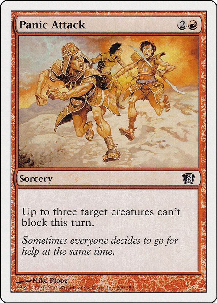 2003 Magic: The Gathering: 8th Edition (8ED) - Panic Attack (#209★, Common) (, Near Mint)