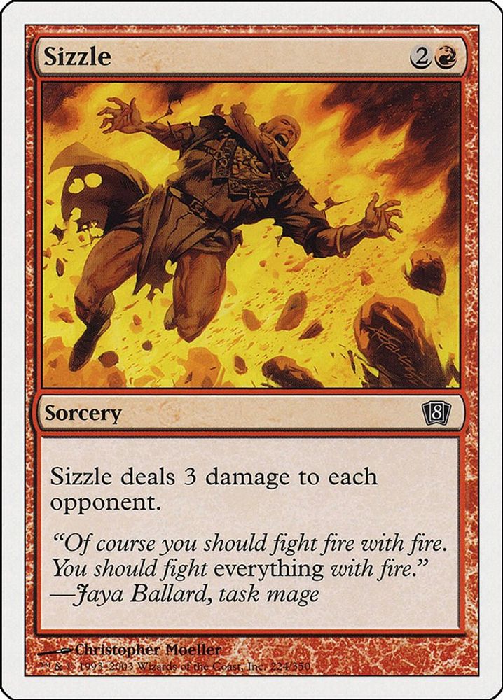 2003 Magic: The Gathering: 8th Edition (8ED) - Sizzle (#224★, Common) (, Near Mint)