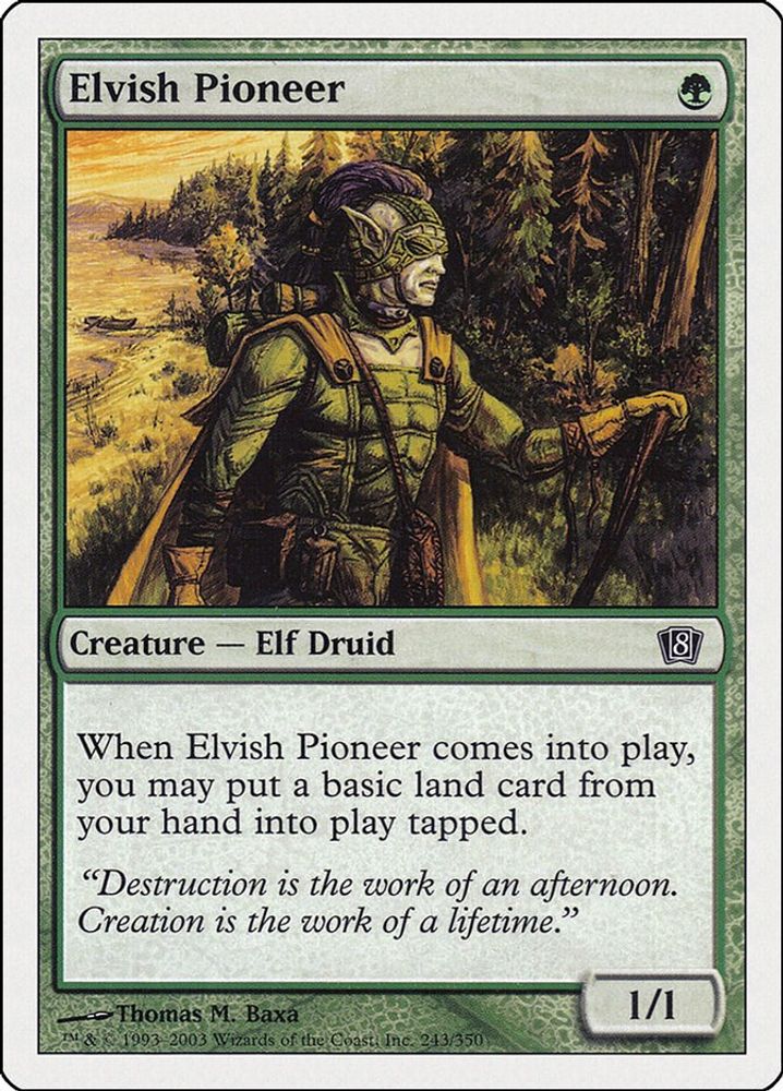 2003 Magic: The Gathering: 8th Edition (8ED) - Elvish Pioneer (#243★, Common) (, Near Mint)