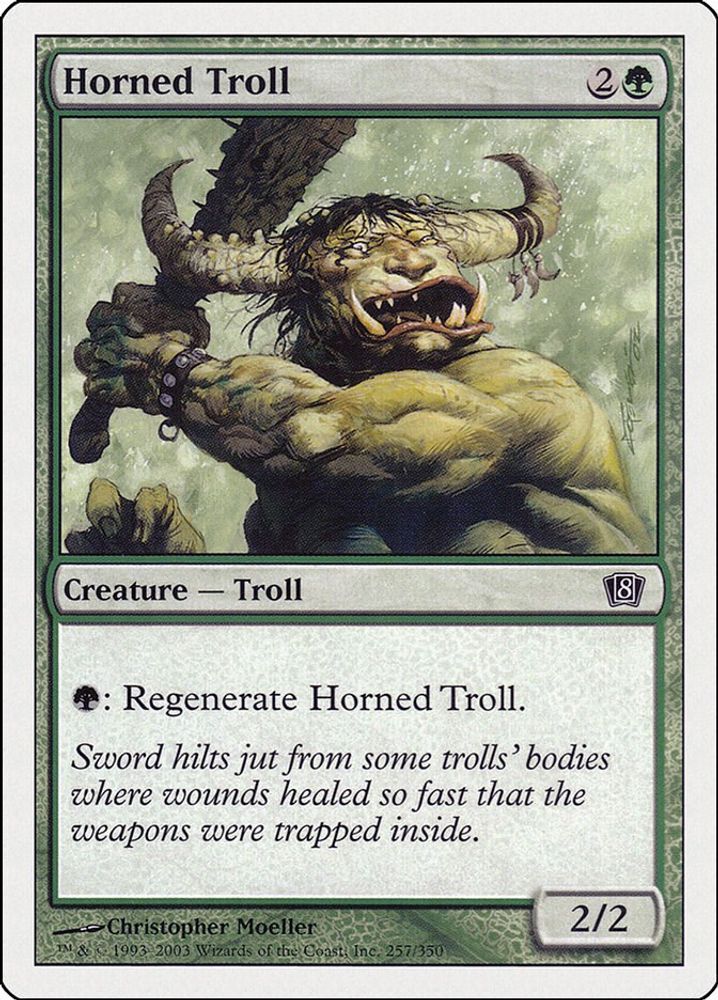 2003 Magic: The Gathering: 8th Edition (8ED) - Horned Troll (#257★, Common) (, Near Mint)