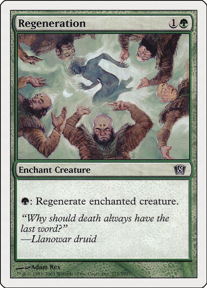 2003 Magic: The Gathering: 8th Edition (8ED) - Regeneration (#275★, Common) (, Near Mint)