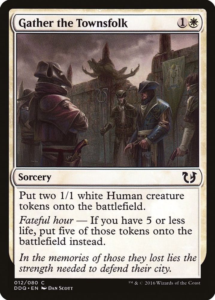 2016 Magic: The Gathering: Duel Decks: Blessed vs. Cursed (DDQ) - Gather the Townsfolk (#12, Common) (, Near Mint)
