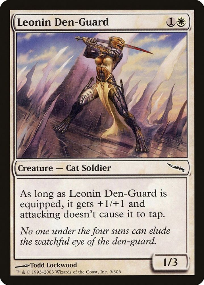 2003 Magic: The Gathering: Mirrodin (MRD) - Leonin Den Guard (#9, Common) (, Near Mint)