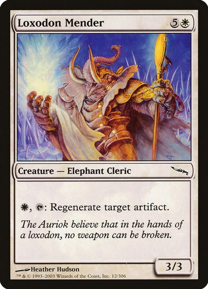 2003 Magic: The Gathering: Mirrodin (MRD) - Loxodon Mender (#12, Common) (, Near Mint)