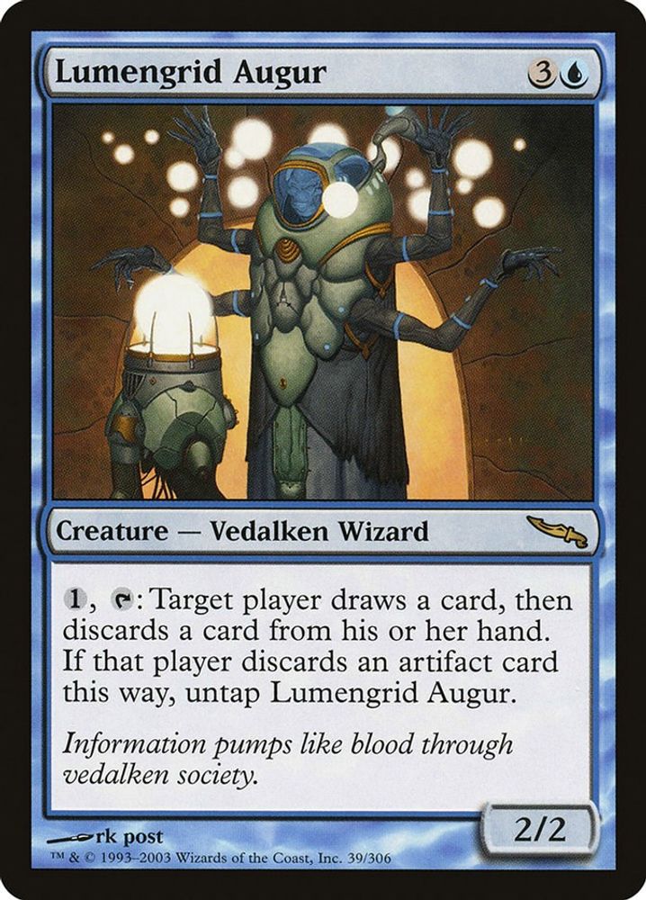 2003 Magic: The Gathering: Mirrodin (MRD) - Lumengrid Augur (#39, Rare) (, Near Mint)