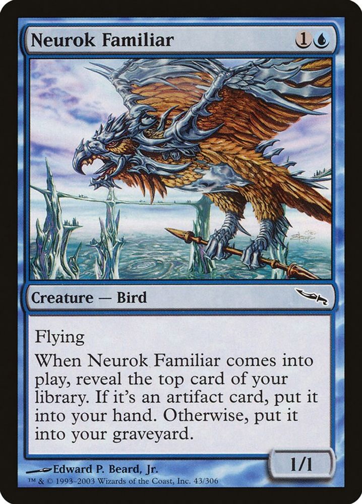 2003 Magic: The Gathering: Mirrodin (MRD) - Neurok Familiar (#43, Common) (, Near Mint)