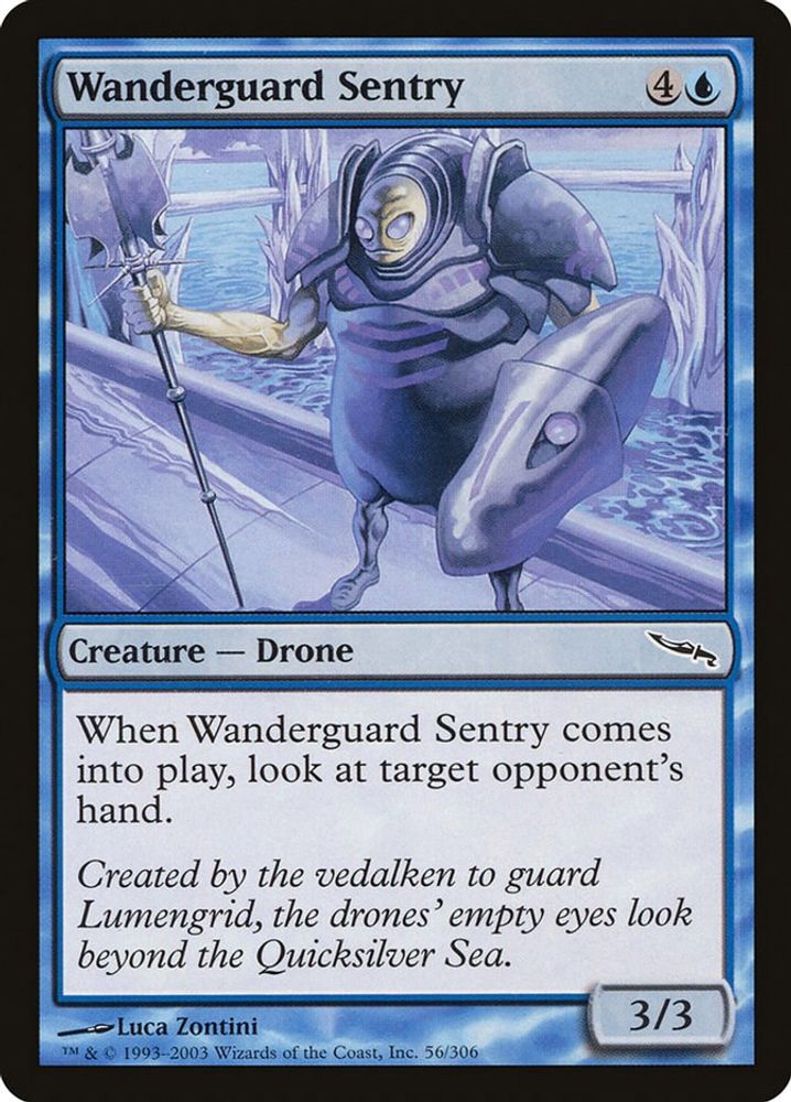 2003 Magic: The Gathering: Mirrodin (MRD) - Wanderguard Sentry (#56, Common) (, Near Mint)