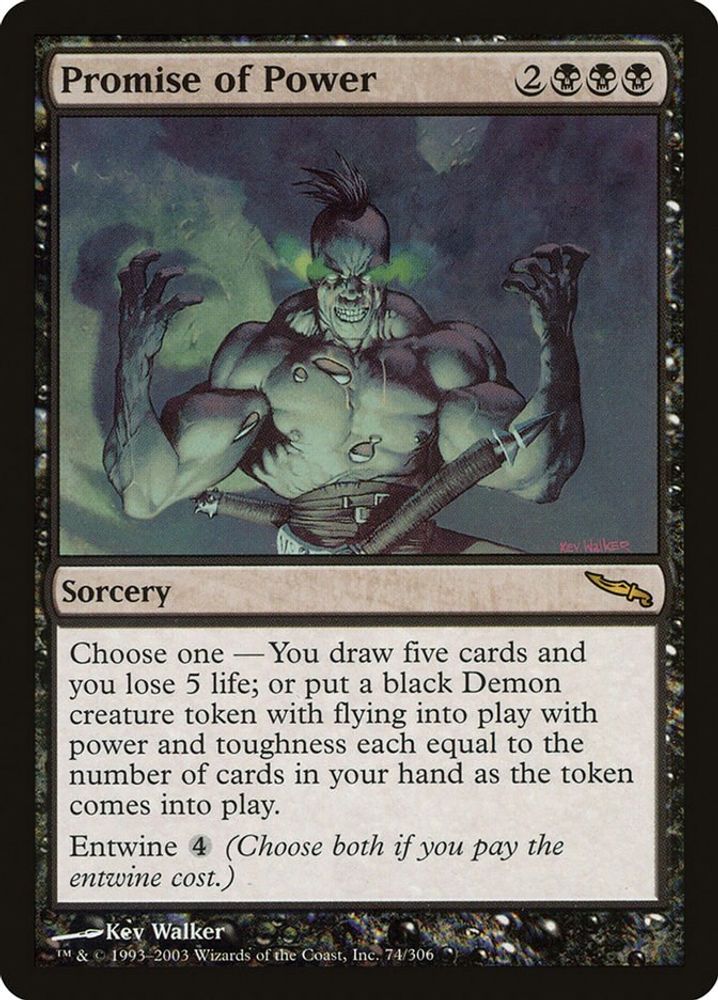 2003 Magic: The Gathering: Mirrodin (MRD) - Promise of Power (#74, Rare) (, Near Mint)