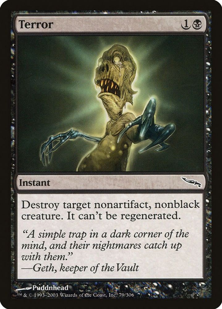 2003 Magic: The Gathering: Mirrodin (MRD) - Terror (#79, Common) (, Near Mint)