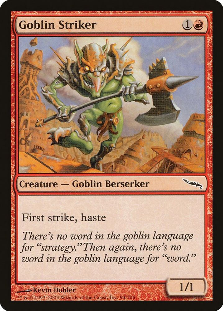 2003 Magic: The Gathering: Mirrodin (MRD) - Goblin Striker (#94, Common) (, Near Mint)