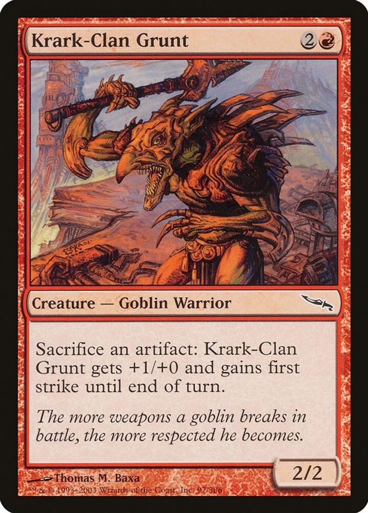 2003 Magic: The Gathering: Mirrodin (MRD) - Krark Clan Grunt (#97, Common) (, Near Mint)