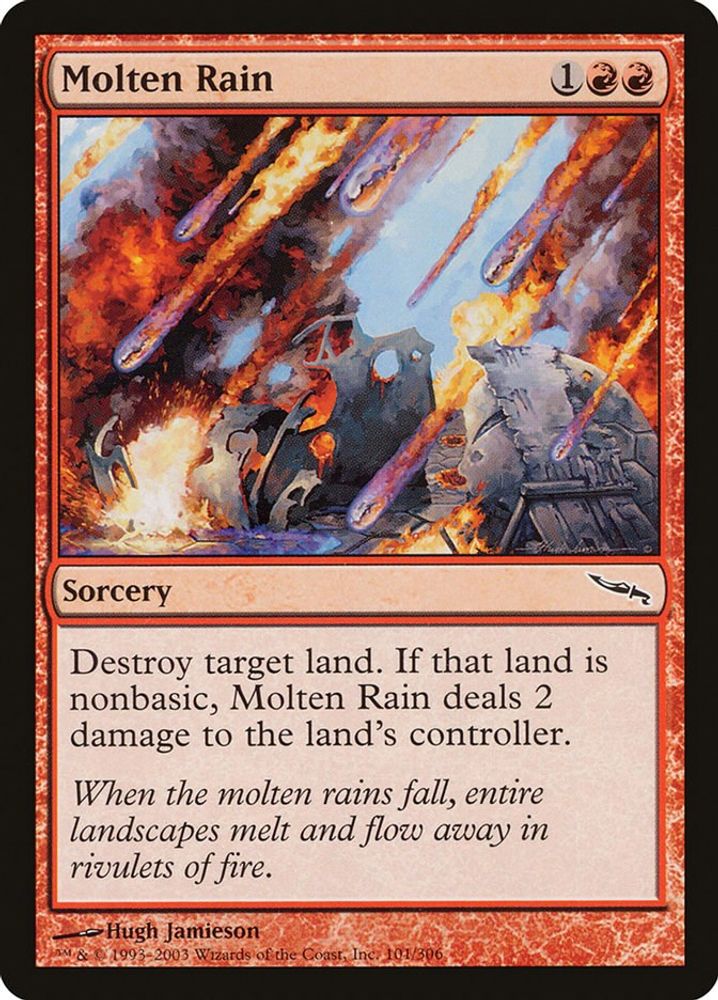 2003 Magic: The Gathering: Mirrodin (MRD) - Molten Rain (#101, Common) (, Near Mint)