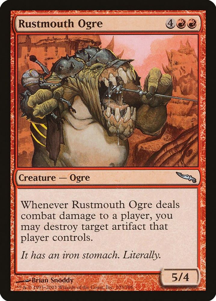 2003 Magic: The Gathering: Mirrodin (MRD) - Rustmouth Ogre (#103, Uncommon) (, Near Mint)