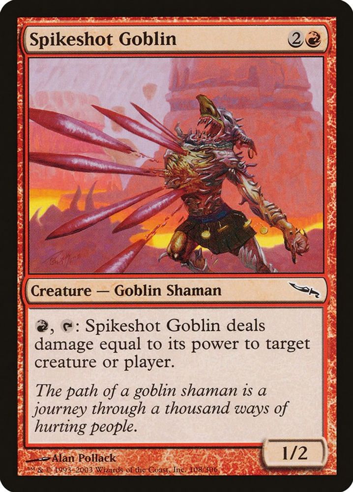 2003 Magic: The Gathering: Mirrodin (MRD) - Spikeshot Goblin (#108, Common) (, Near Mint)
