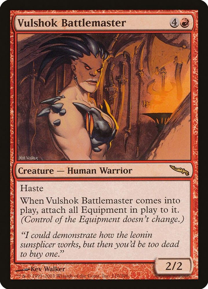 2003 Magic: The Gathering: Mirrodin (MRD) - Vulshok Battlemaster (#110, Rare) (, Near Mint)