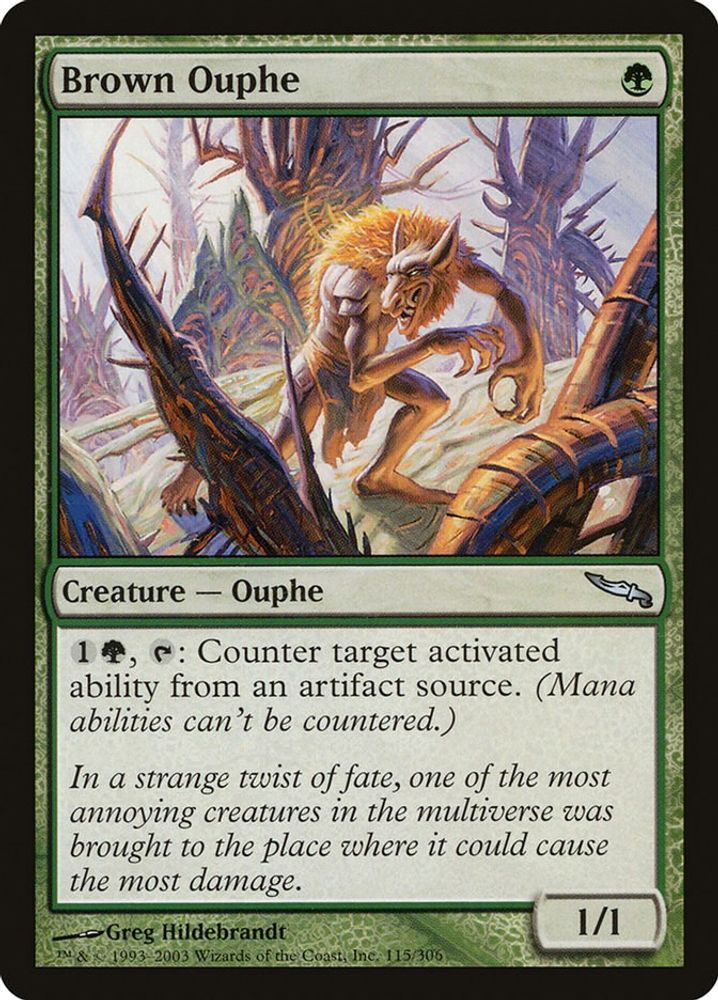 2003 Magic: The Gathering: Mirrodin (MRD) - Brown Ouphe (#115, Uncommon) (, Near Mint)