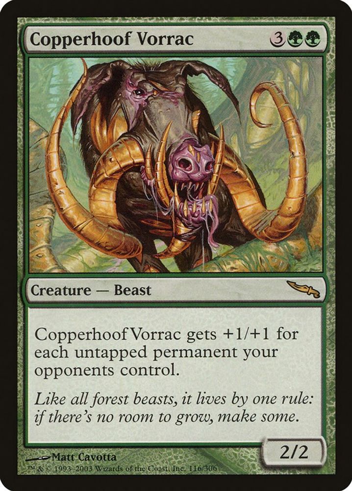 2003 Magic: The Gathering: Mirrodin (MRD) - Copperhoof Vorrac (#116, Rare) (, Near Mint)