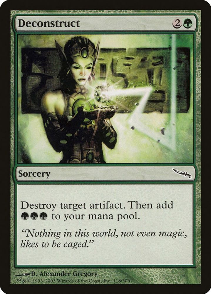 2003 Magic: The Gathering: Mirrodin (MRD) - Deconstruct (#118, Common) (, Near Mint)