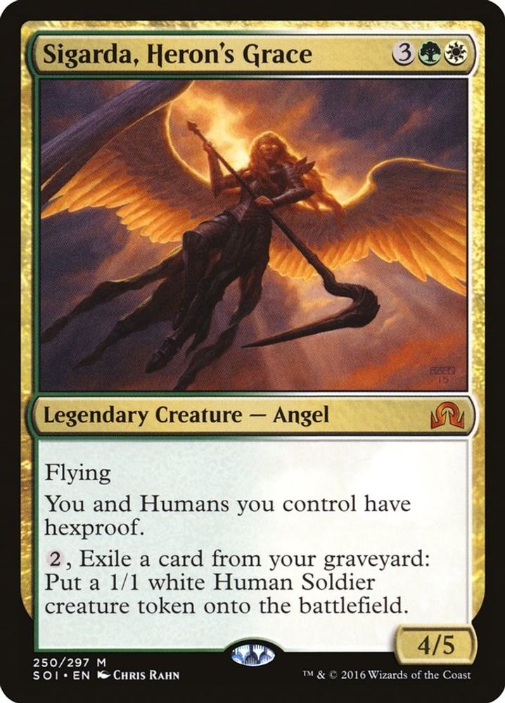 2016 Magic: The Gathering: Shadows over Innistrad (SOI) - Sigarda Herons Grace (#250, Mythic Rare) (, Near Mint)