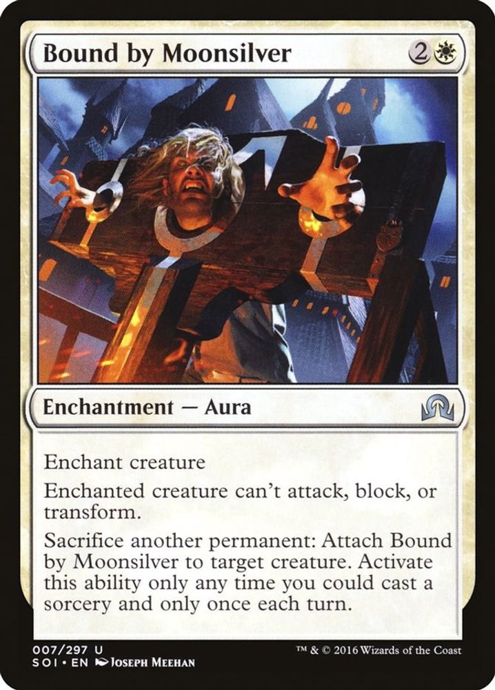 2016 Magic: The Gathering: Shadows over Innistrad (SOI) - Bound by Moonsilver (#7, Uncommon) (, Near Mint)